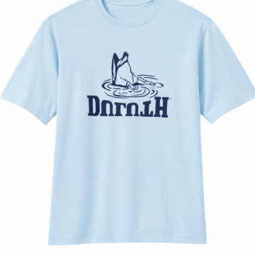 Light Blue Shark Graphic Short-Sleeve T-Shirt