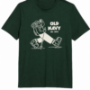 Dark Green Relaxed Fit Crewneck T-Shirt with Hiker Graphic