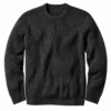 Charcoal Grey Ribbed Knit Sweater - Crew Neck Regular Fit
