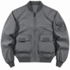 Grey Relaxed Fit Bomber Jacket