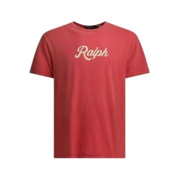 Muted Red Relaxed Fit Crew-Neck T-Shirt