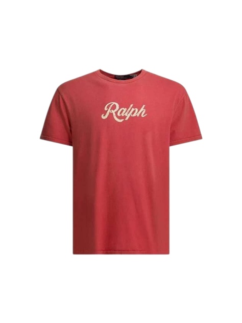 Muted Red Relaxed Fit Crew-Neck T-Shirt
