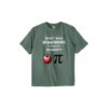 Olive Green Cotton T-Shirt with Science Riddle